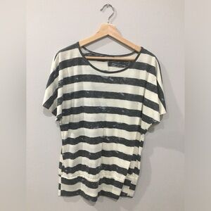 Black and white striped SCARLETT top